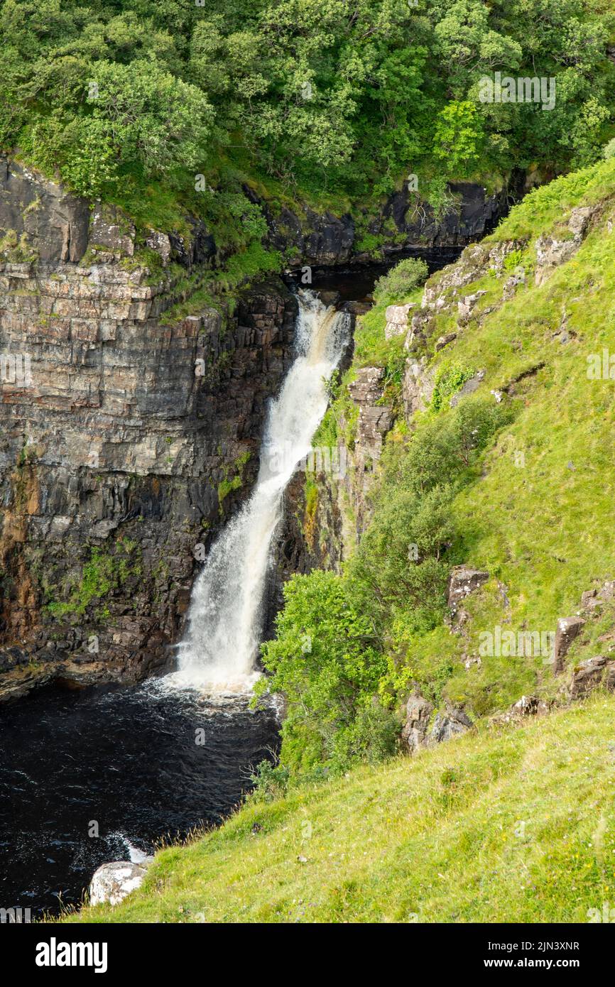 Chutes de Lealt, près de Staffin, île de Skye, Écosse Banque D'Images