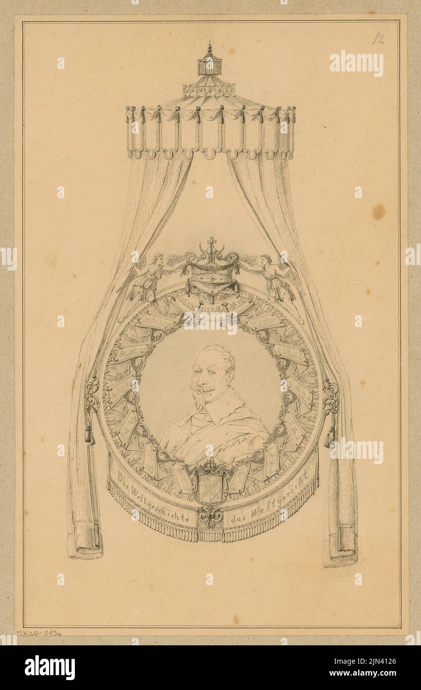 N.N. : cadre photo. Concours mensuel janvier 1849 Banque D'Images