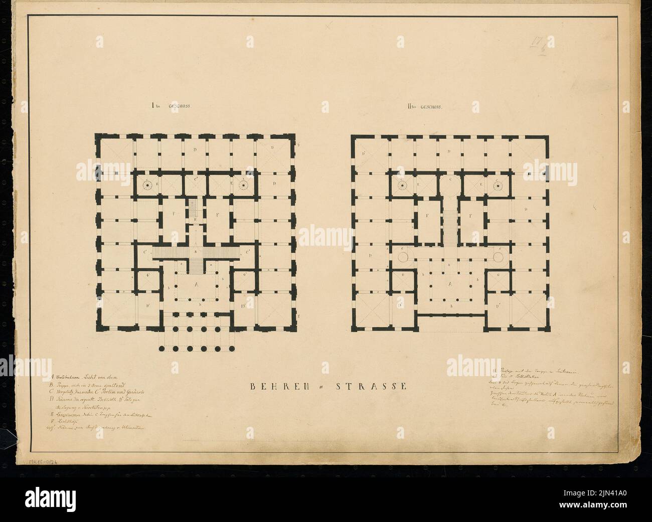 N.N.: Bibliothèque, Berlin. Concours mensuel décembre 1839 Banque D'Images