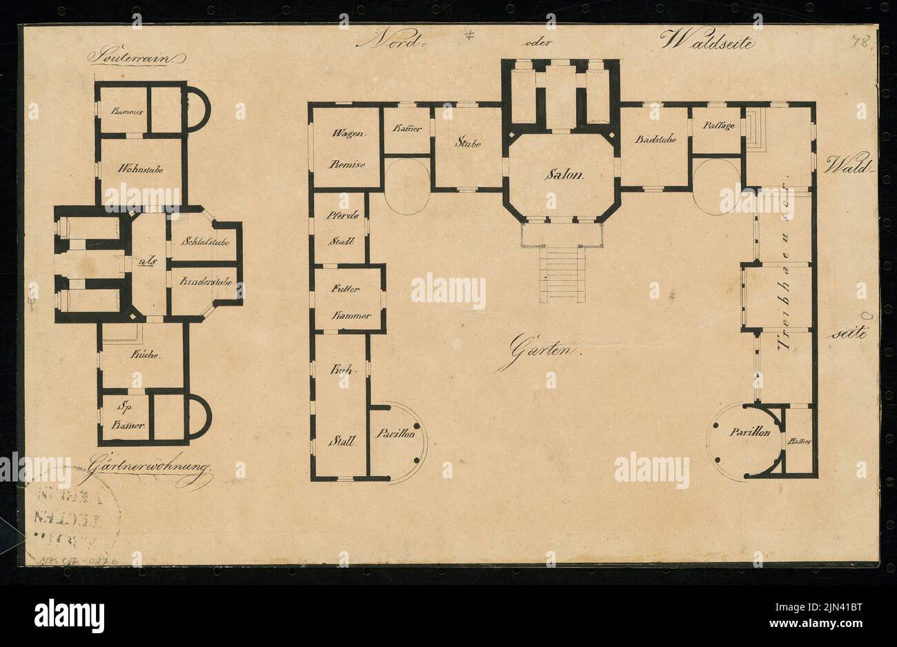 N.N.: Gärtnerwohnung. Concours mensuel novembre 1832 Banque D'Images