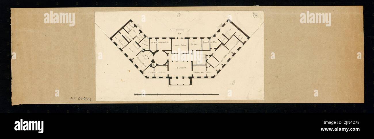 Karl Wilhelm Drewitz (1806-1888) : maison de campagne en face de la Potsdam Tor, Berlin. Concours mensuel novembre 1830 Banque D'Images