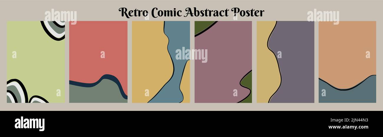 Rétro Vintage Comic Abstract Poster Classic Pop Art arrière-plan. Illustration de Vecteur