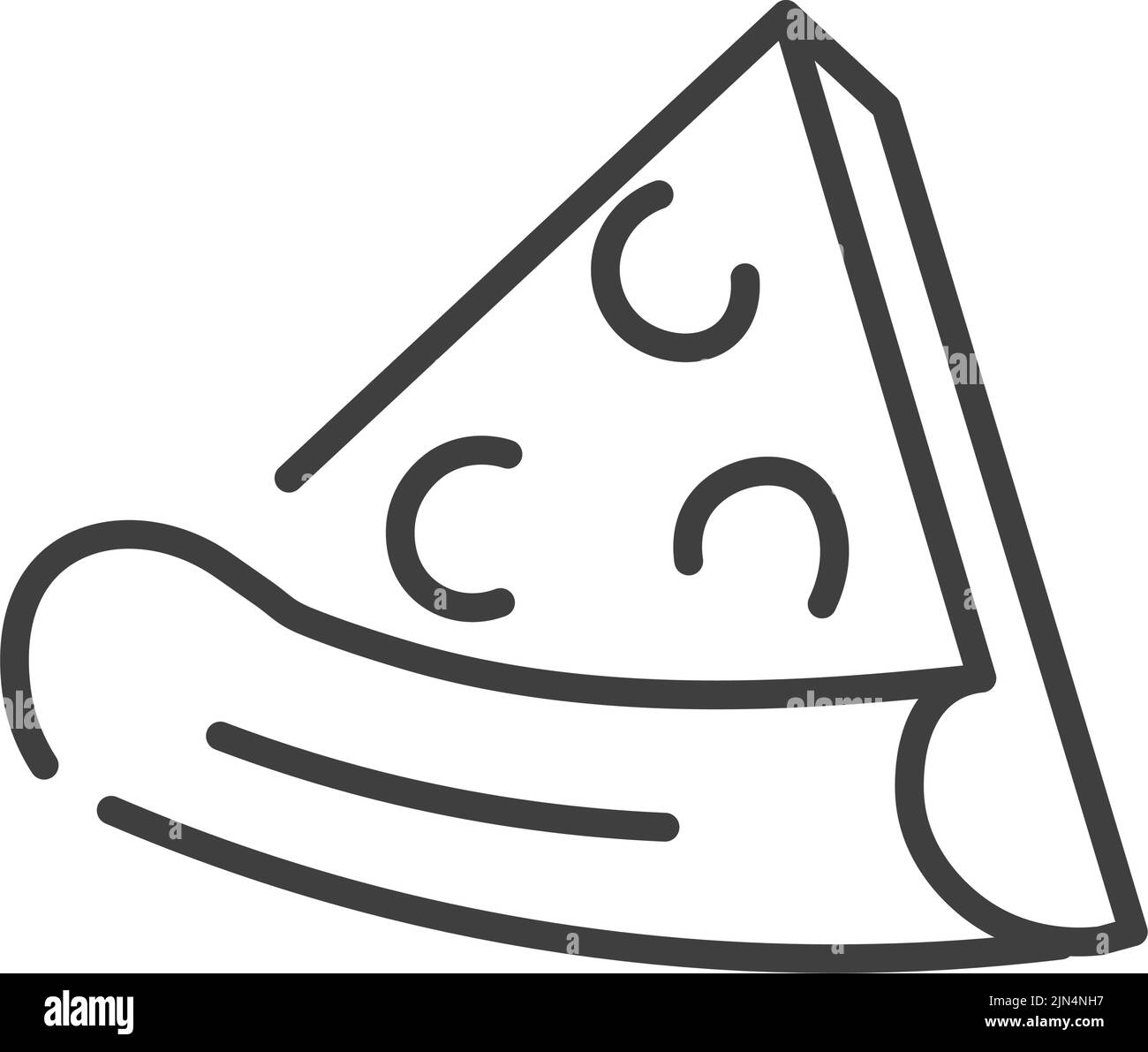 Tranche de pizza, assortiment de produits de boulangerie Illustration de Vecteur