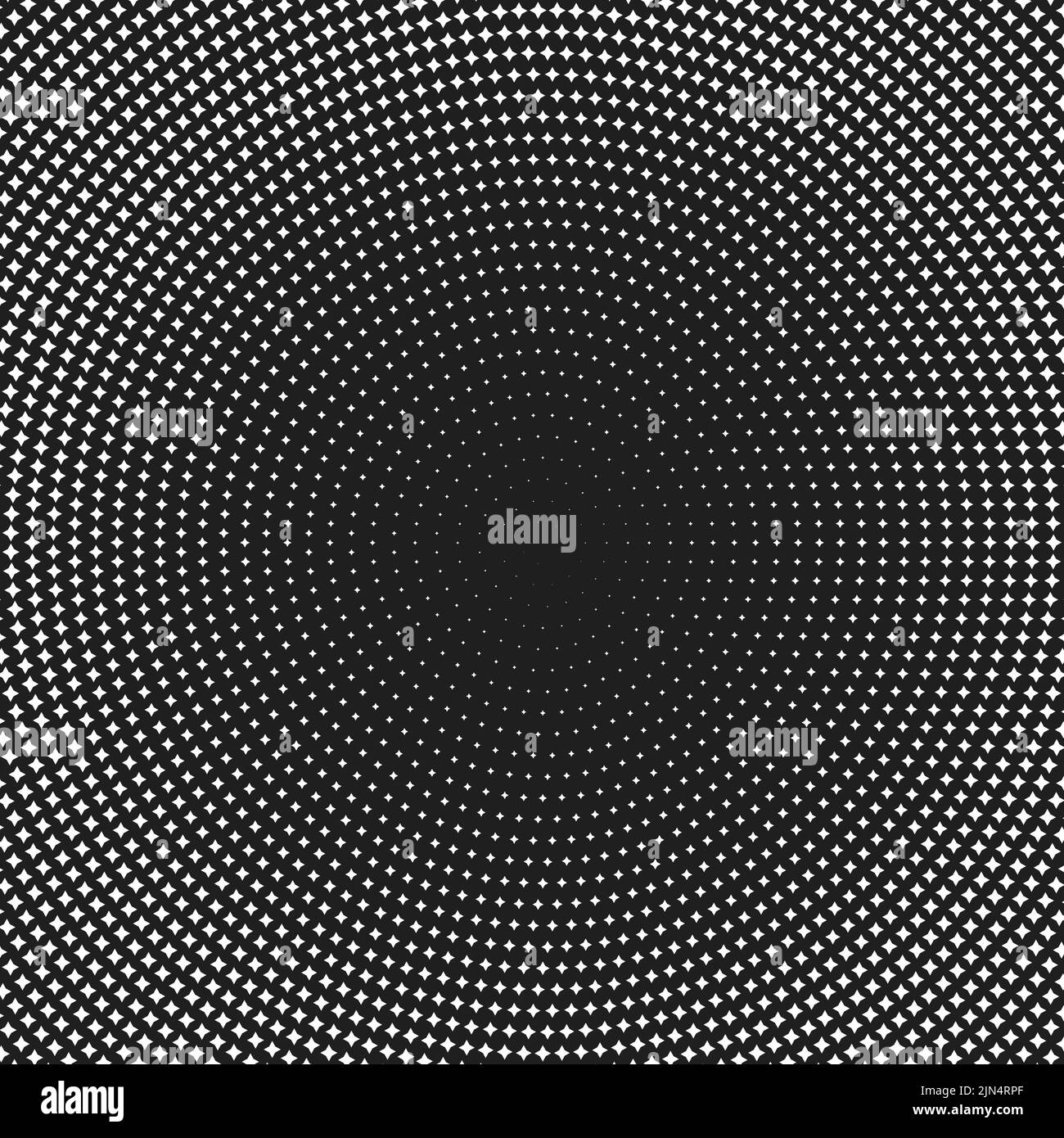 Motif géométrique noir et blanc vectoriel moderne. Décoration fine avec étoiles blanches. Motif abstrait géométrique Illustration de Vecteur