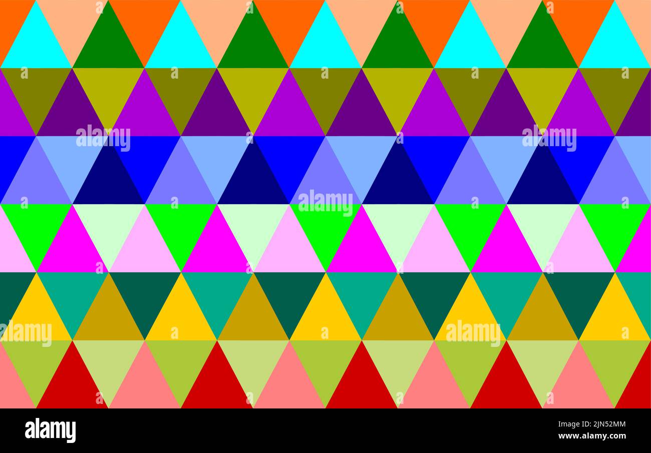 Motif triangle géométrique coloré sans couture vectoriel. Les motifs colorés sont adaptés à l'impression sur divers matériaux. Illustration de Vecteur