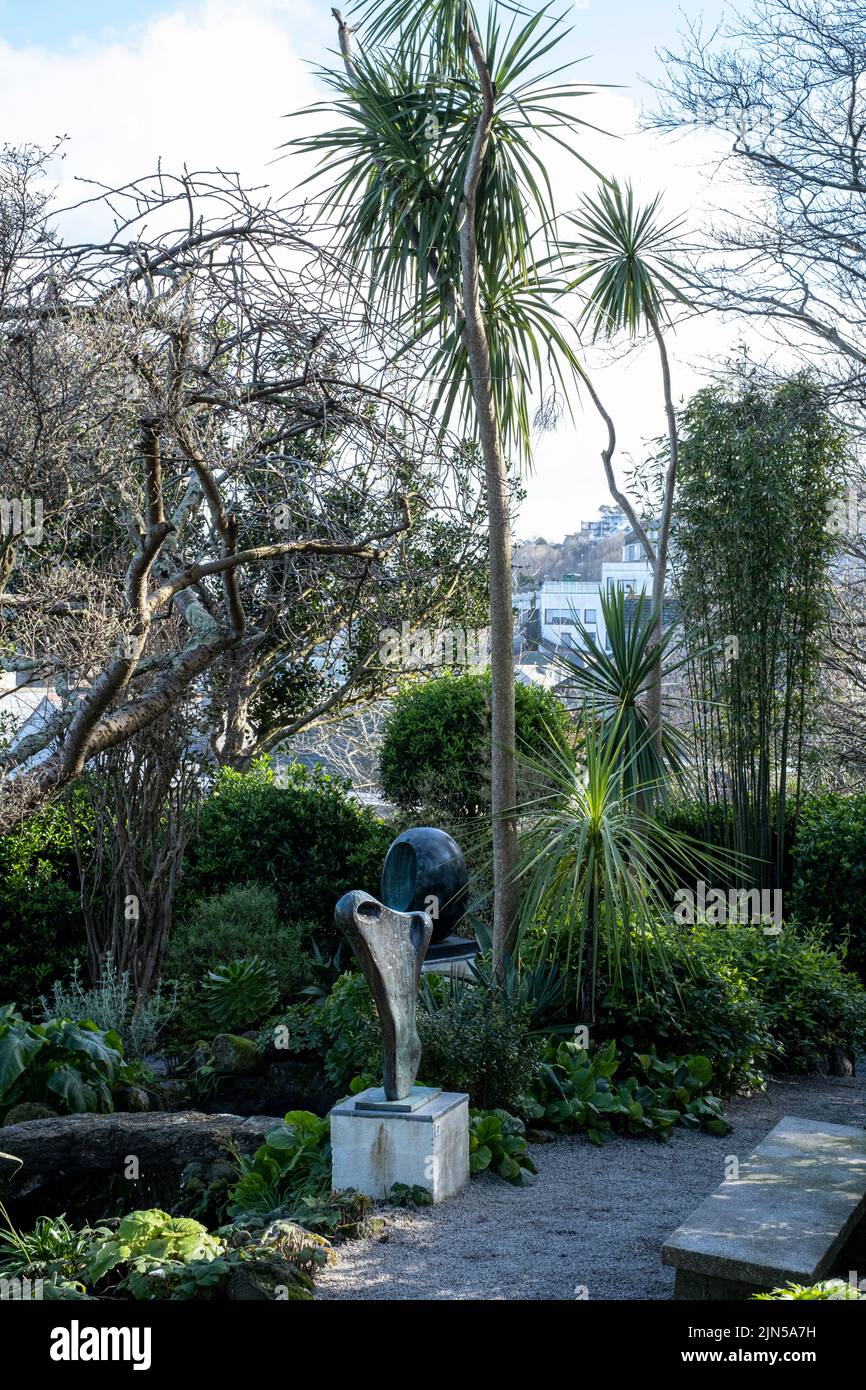 Le musée Barbara Hepworth et le jardin de sculptures de St Ives, en Cornouailles Banque D'Images