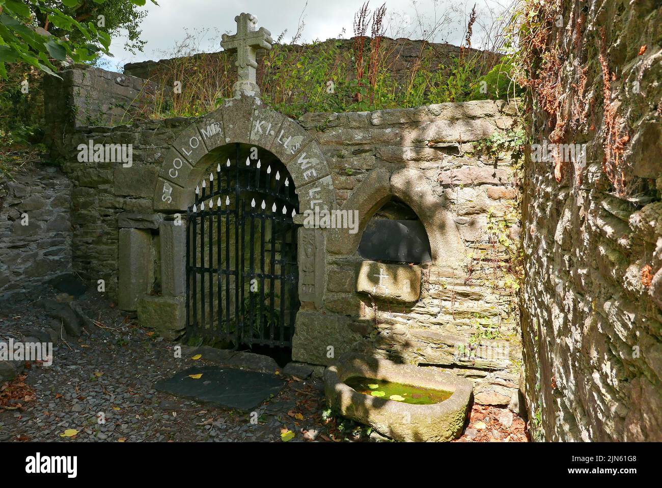 Puits de St-Colmcille, Inistioge, comté de Kilkenny, Irlande. Banque D'Images