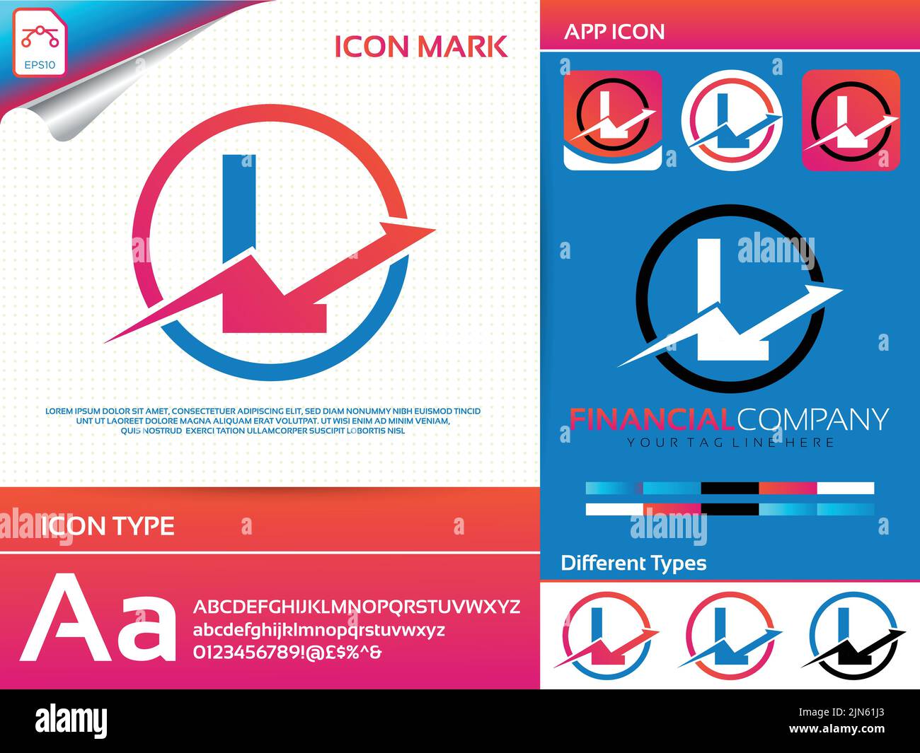 lettre l dessin de vecteur financier et comptable Illustration de Vecteur