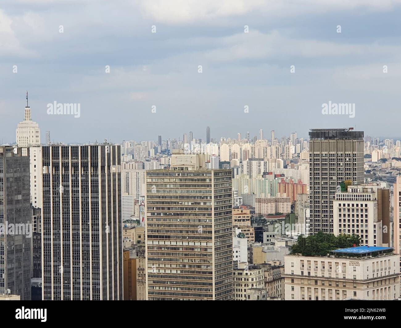 Vue sur la ligne d'horizon de Sao Paulo, Brésil Banque D'Images
