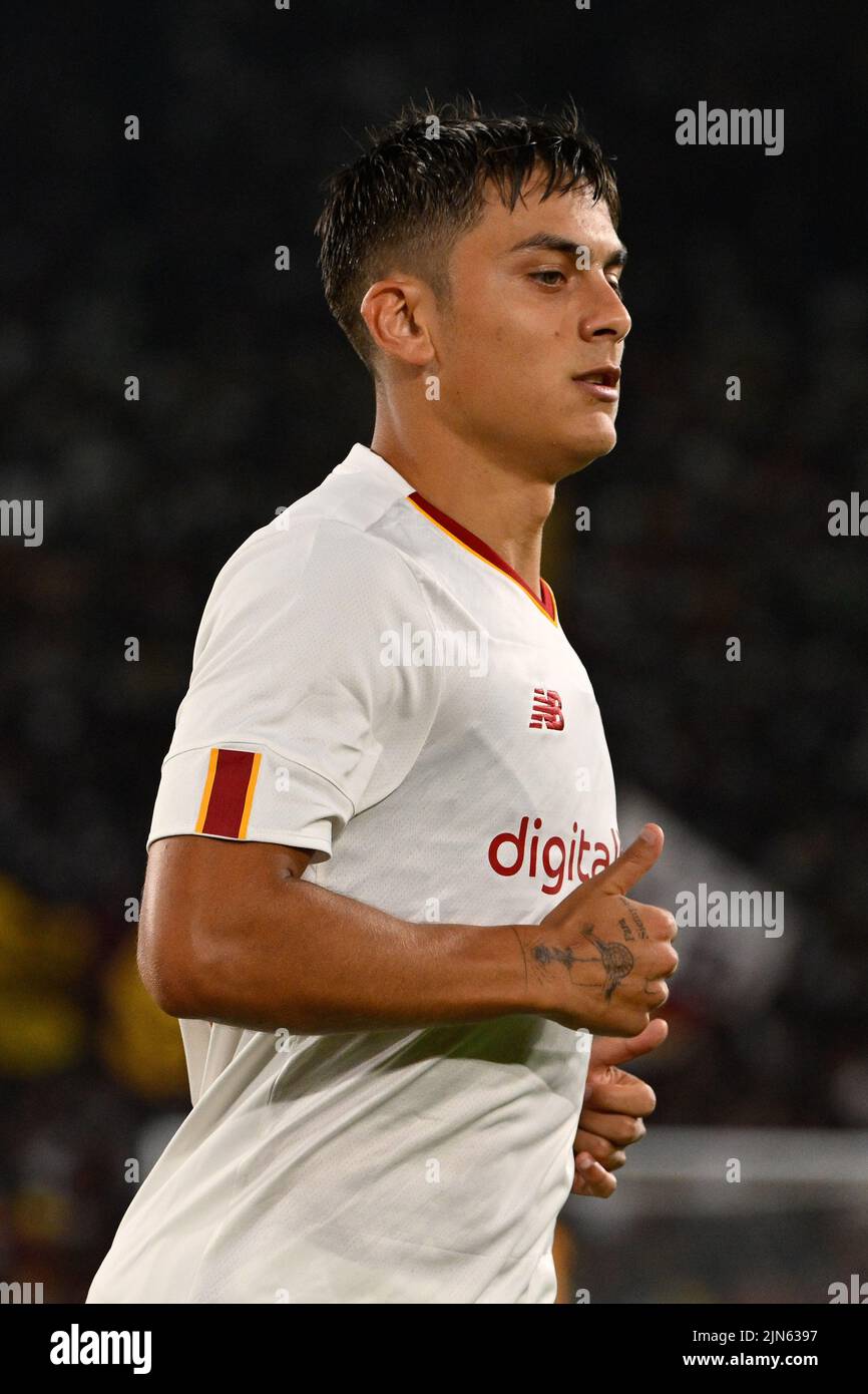 Rome, Italie. 07th août 2022. Paulo Dybala (EN TANT que Roma) lors du match de 2022/2023 entre AS Roma et Shakhtar Donetsk au stade Olimpic de Rome, le 07 août 2022. Crédit : Agence photo indépendante/Alamy Live News Banque D'Images