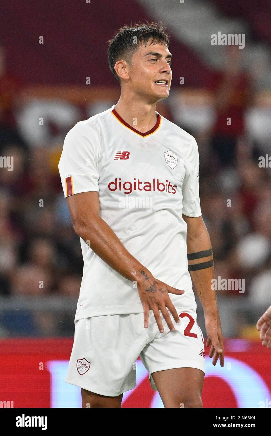 Rome, Italie. 07th août 2022. Paulo Dybala (EN TANT que Roma) lors du match de 2022/2023 entre AS Roma et Shakhtar Donetsk au stade Olimpic de Rome, le 07 août 2022. Crédit : Agence photo indépendante/Alamy Live News Banque D'Images