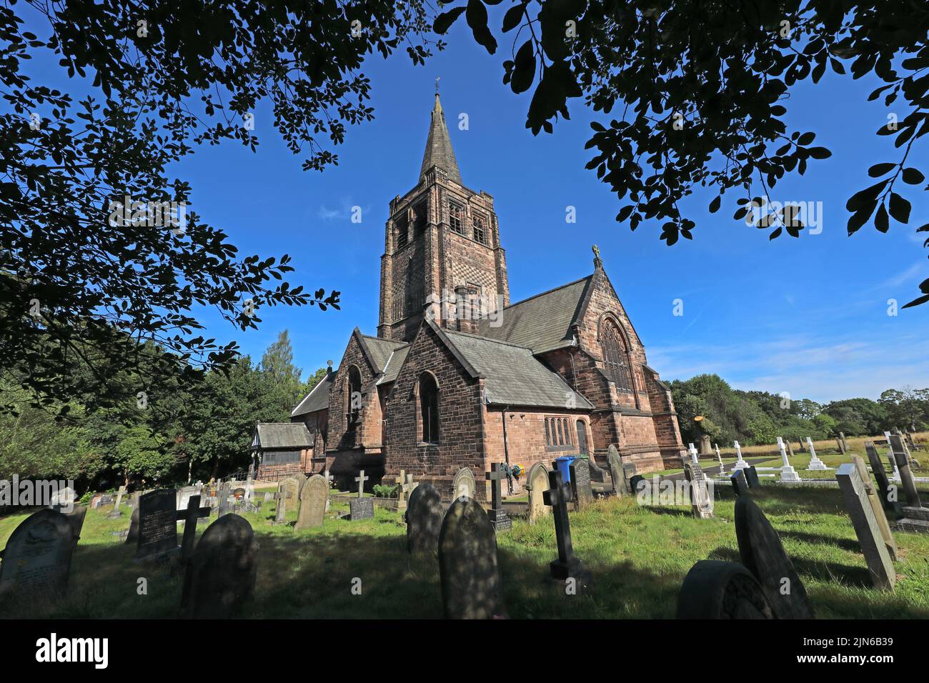 Église anglicane St John The Evangelist, village de Walton, Warrington, Cheshire, Angleterre, Royaume-Uni Banque D'Images
