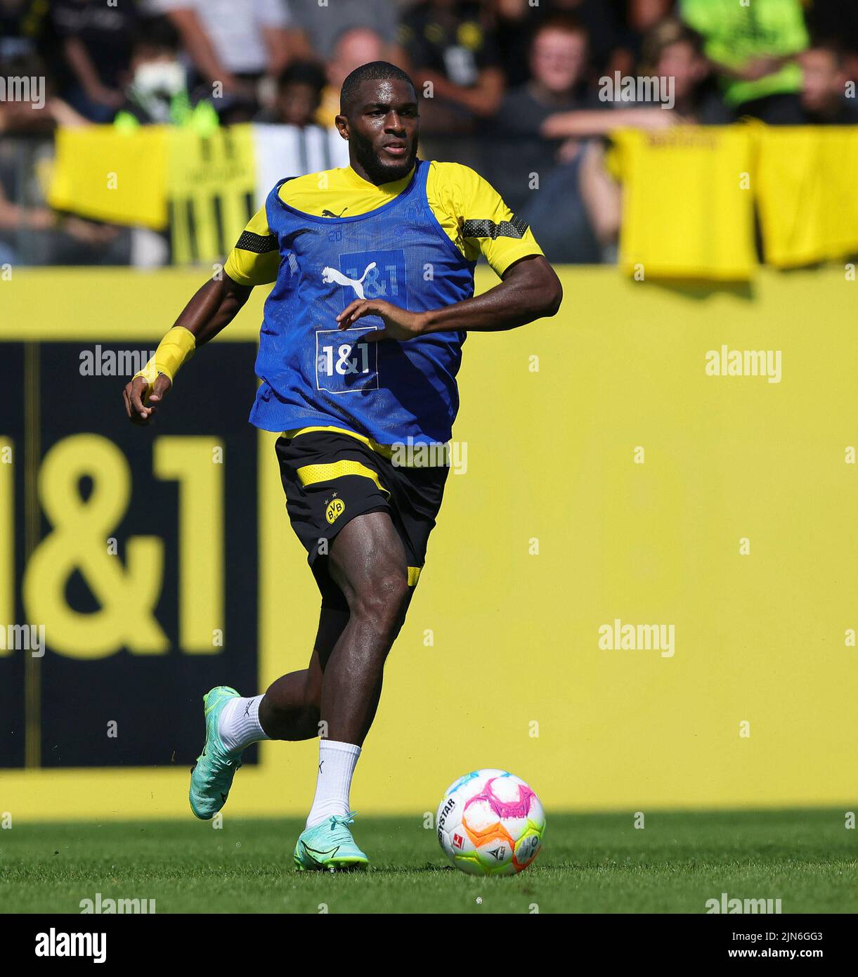 Ville de Dortmund, Allemagne. 09th août 2022. Firo : 9 août 2022, football, 1st Bundesliga, saison 2022/2023, BVB, Borussia Dortmund, formation, nouvelle signature Anthony MODESTE, crédit: dpa/Alay Live News Banque D'Images