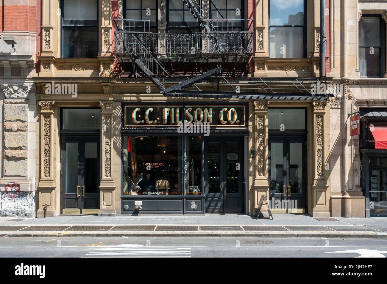 Le magasin de vêtements de plein air Filson près de Union Square à New York samedi, 6 août 2022. (© Richard B. Levine) Banque D'Images