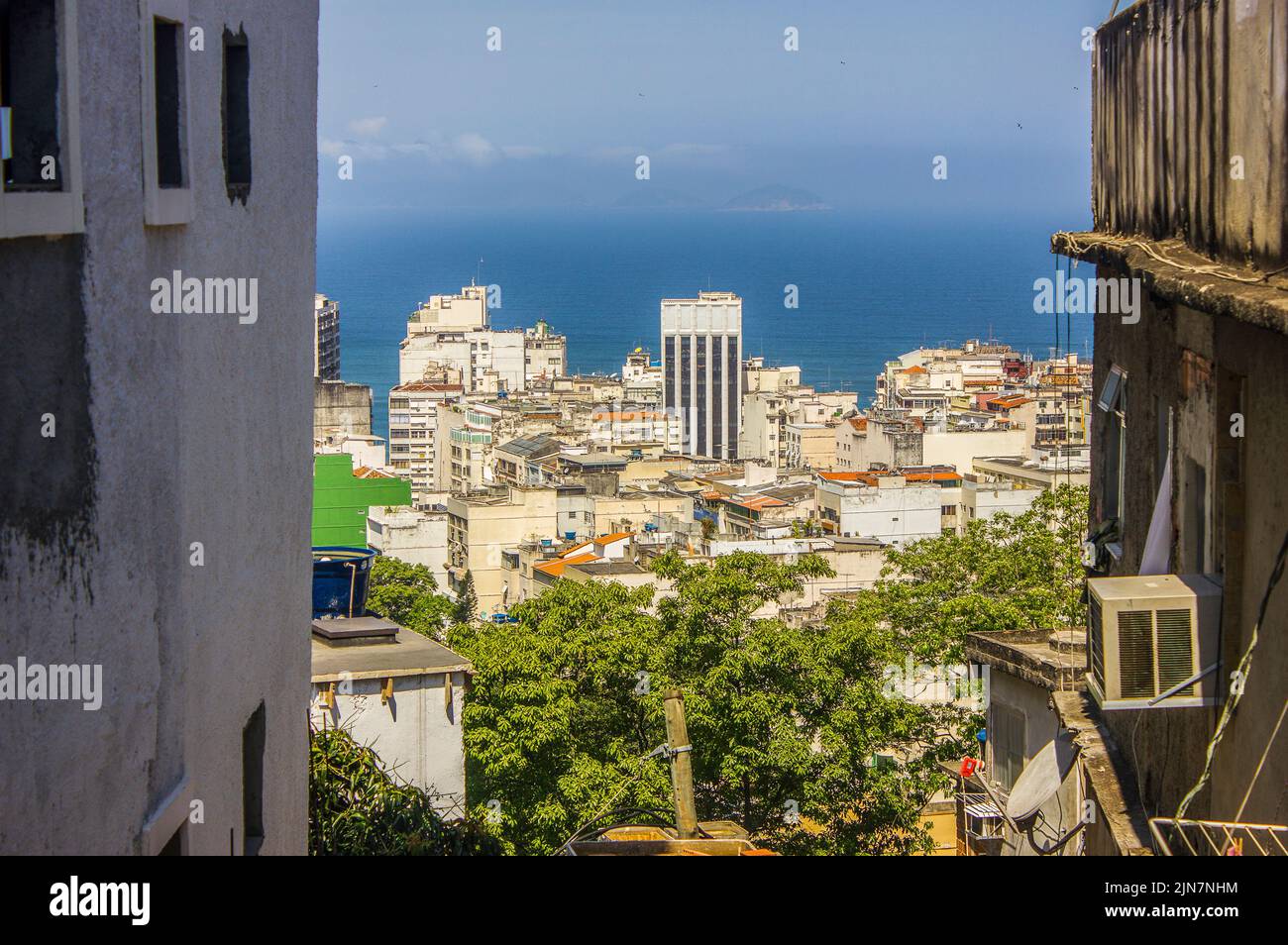Colline de Cantagalo à Ipanema, Rio de Janeiro. Banque D'Images