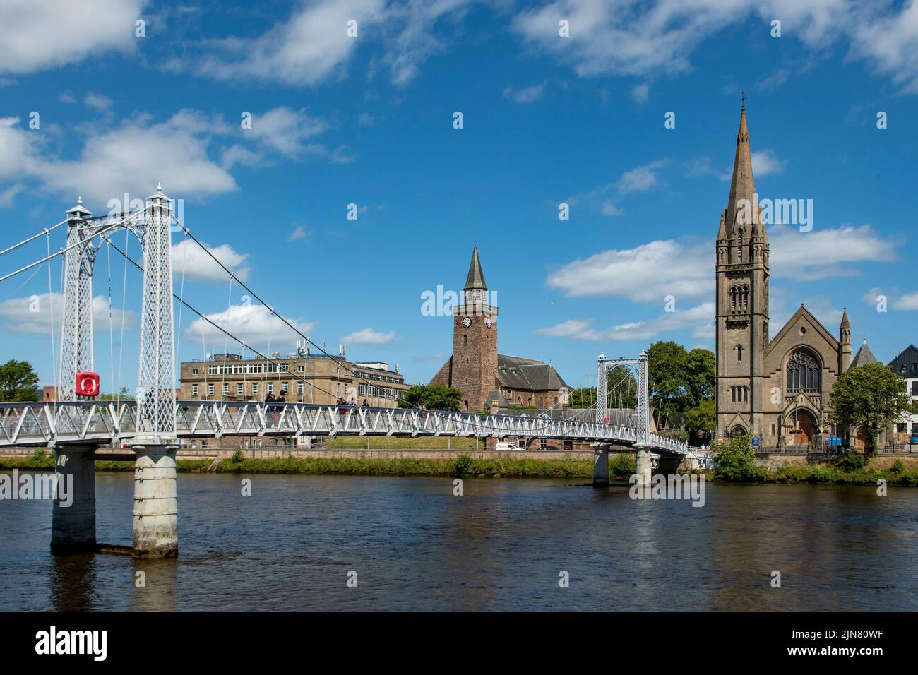 Pont suspendu de Ness, Inverness, Highland, Écosse Banque D'Images