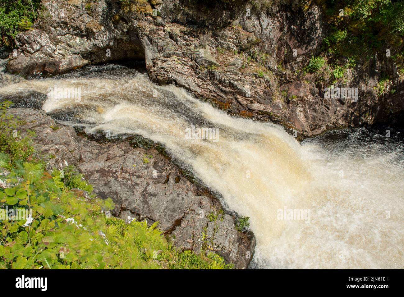 Chutes de Shin, près de Bonar Bridge, Highland, Écosse Banque D'Images