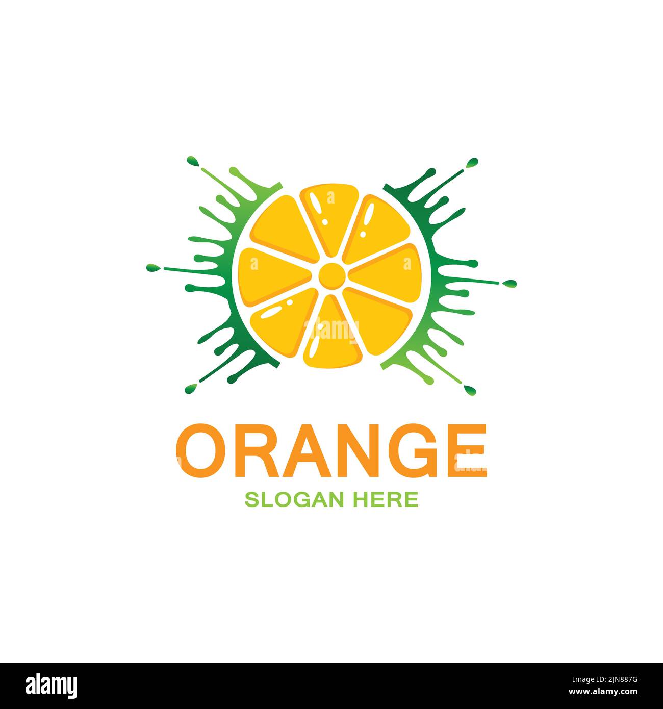 vecteur icône logo fruit orange frais, tranche de lime Illustration de Vecteur