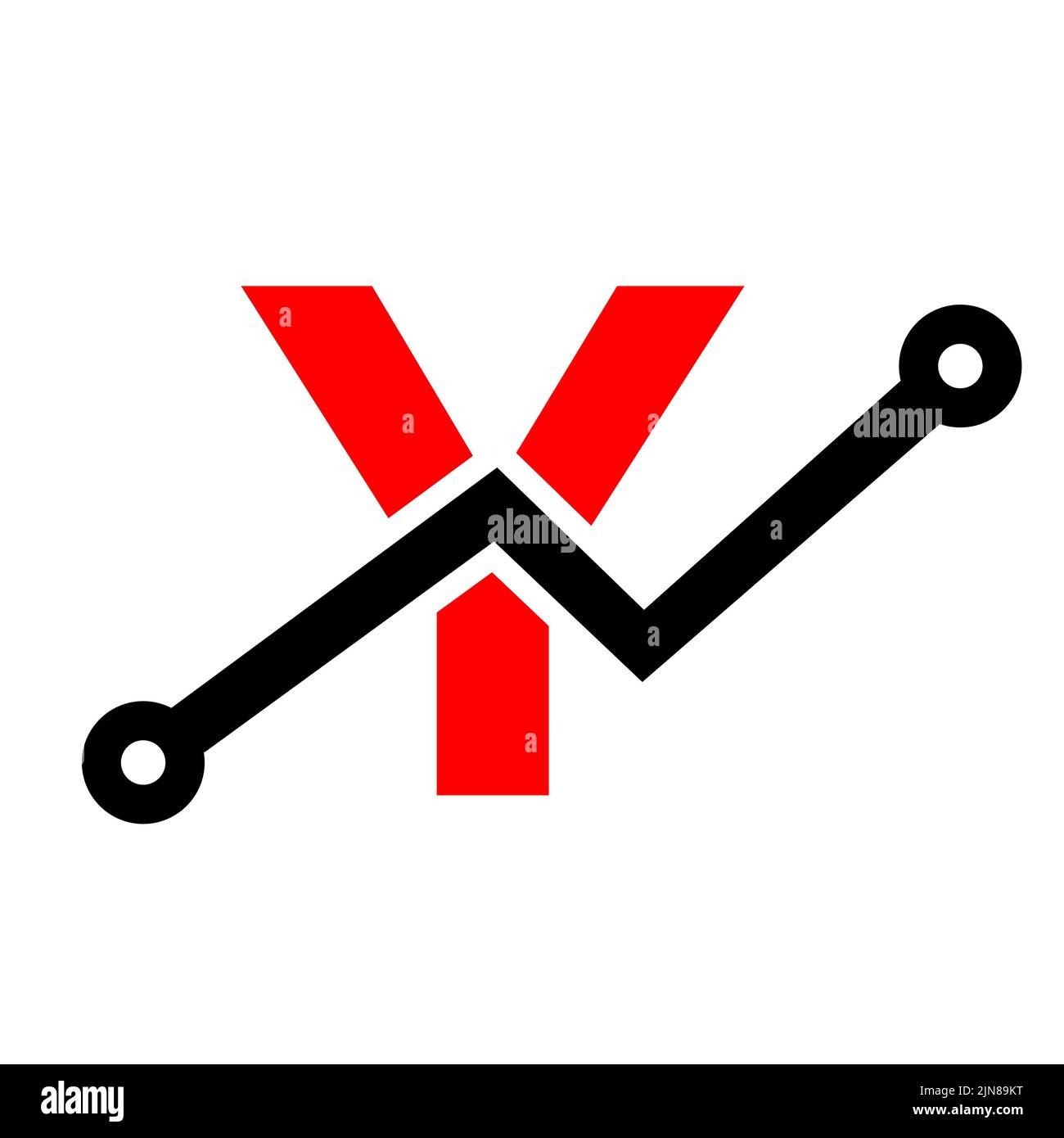Design du logo de l'icône de la technologie Digital Letter Y. Logo commercial, investissement, financier sur le modèle lettre Y. Illustration de Vecteur