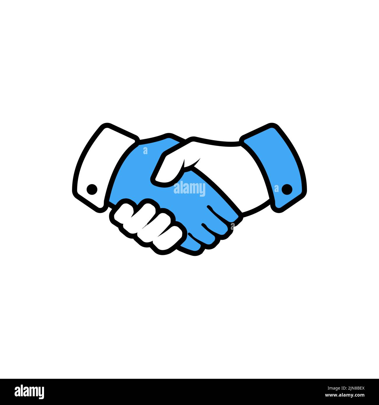 Modèle de création de logo de partenariat et de poignée de main. Logo meilleure affaire Illustration de Vecteur