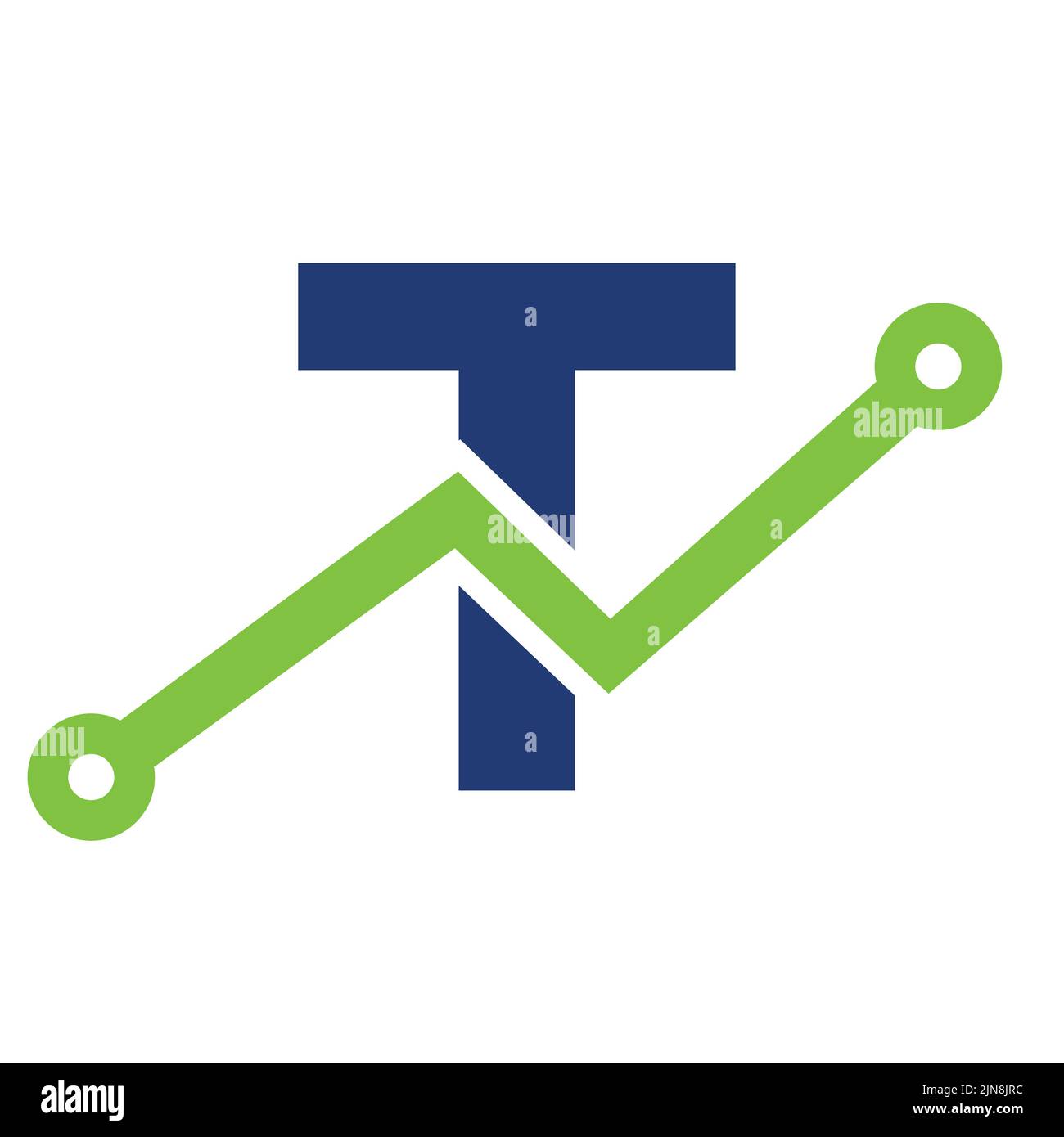 Design du logo de l'icône de la technologie Digital Letter T. Modèle Business, Investment, Financial logo on Letter T. Illustration de Vecteur