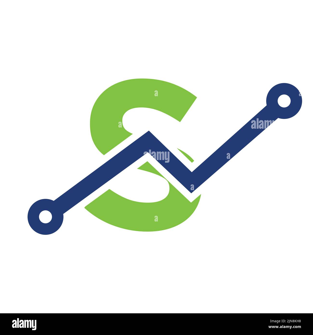Logo icône de la technologie lettre S numérique. Modèle Business, Investment, Financial logo on Letter S. Illustration de Vecteur