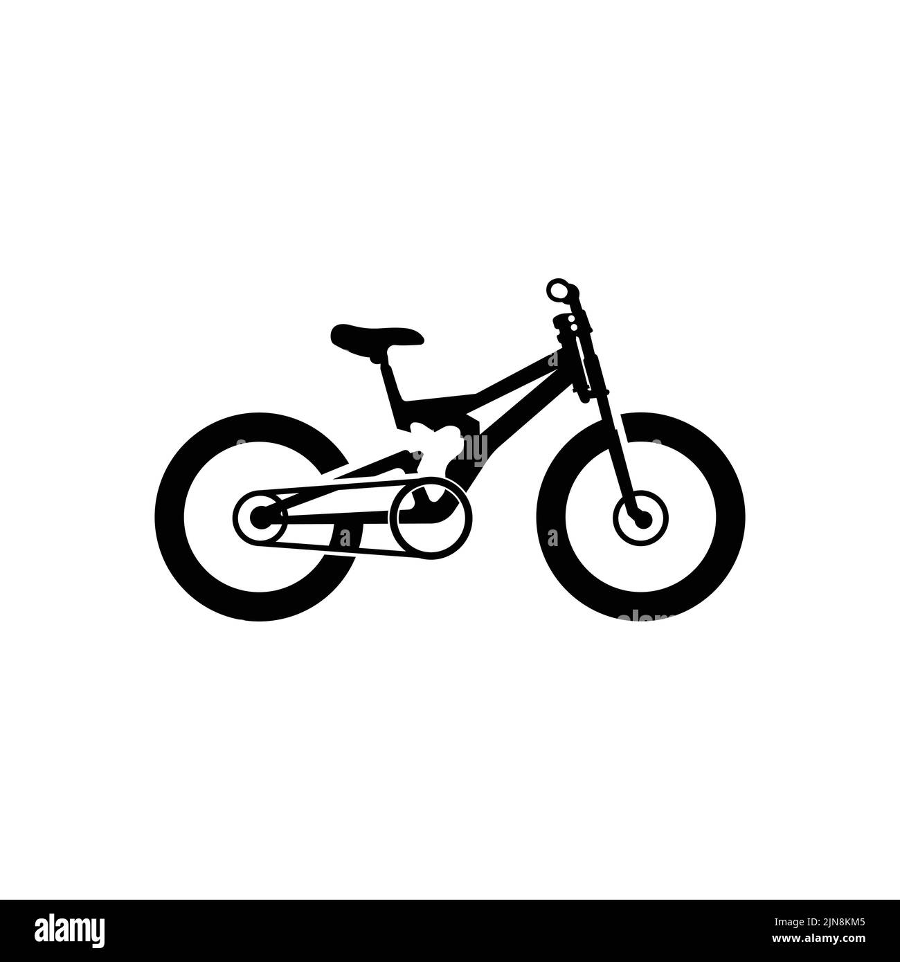 Symbole de vélo Vector, véhicule pour le sport, la course, décontracté, la descente, modèle rétro Illustration de Vecteur
