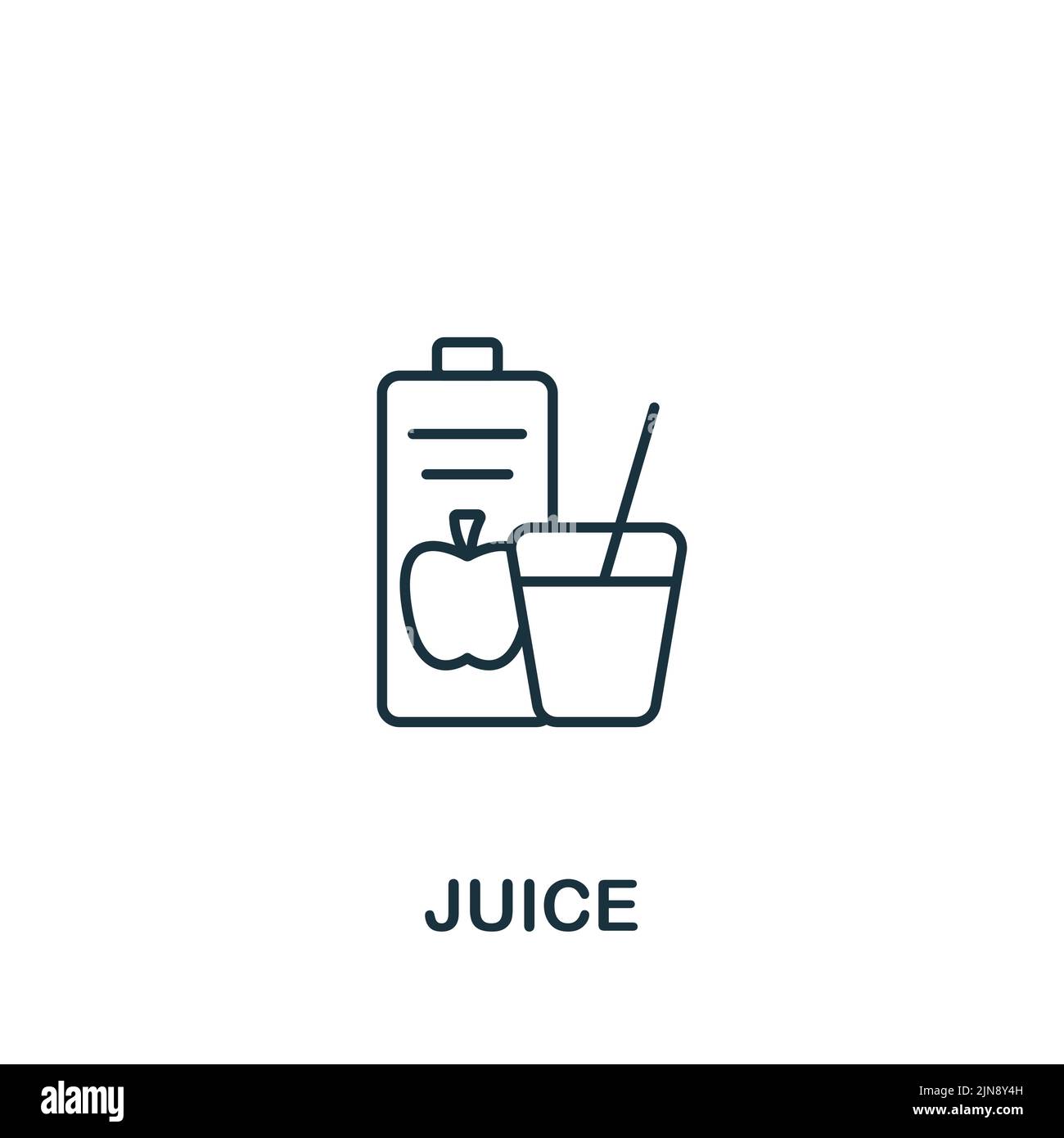 Icône de jus. Icône monochrome simple Drinks pour modèles, web design et infographies Illustration de Vecteur