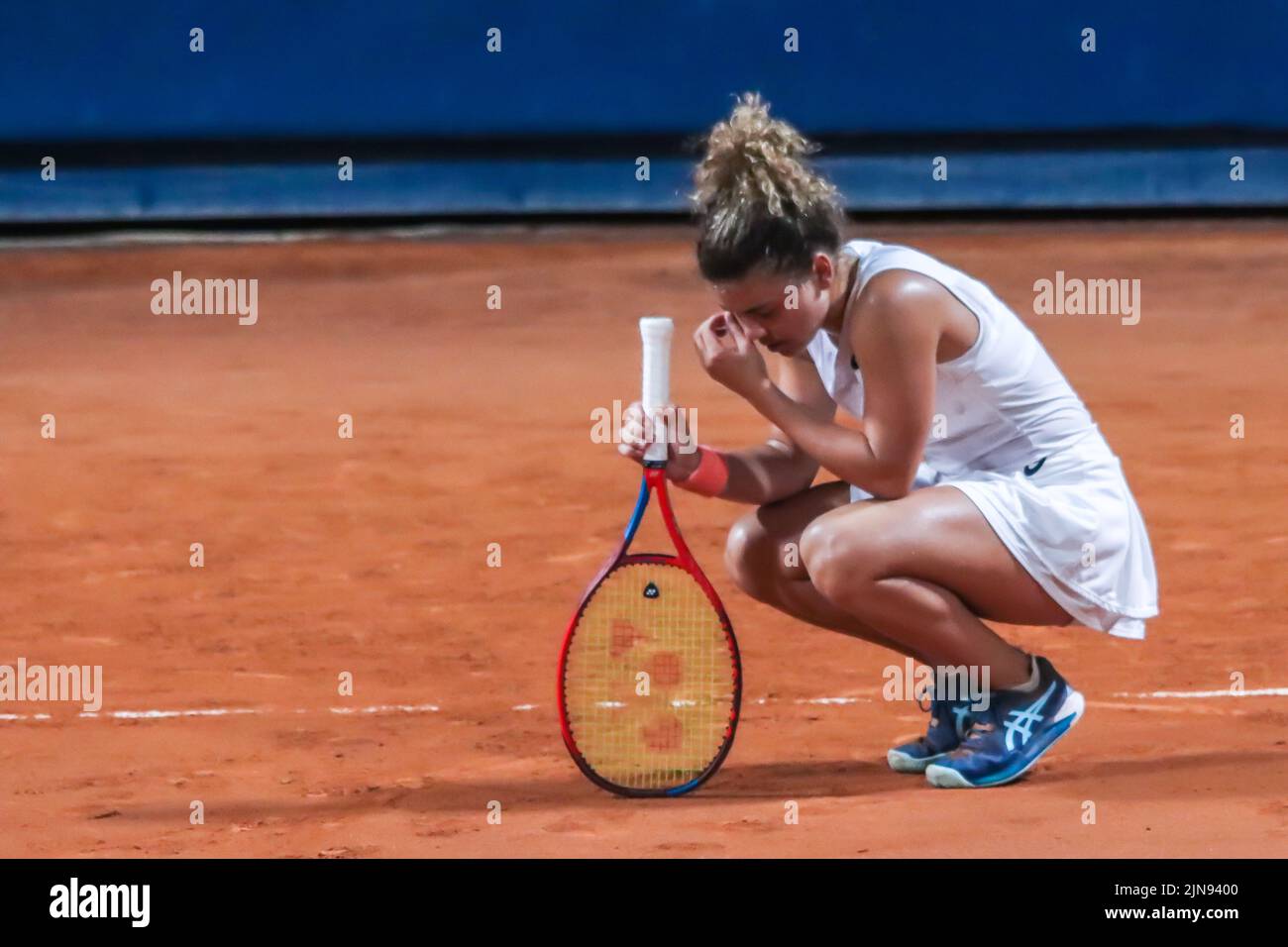 Jasmine Paolini pendant l'Open des dames de Palerme 2022. Banque D'Images