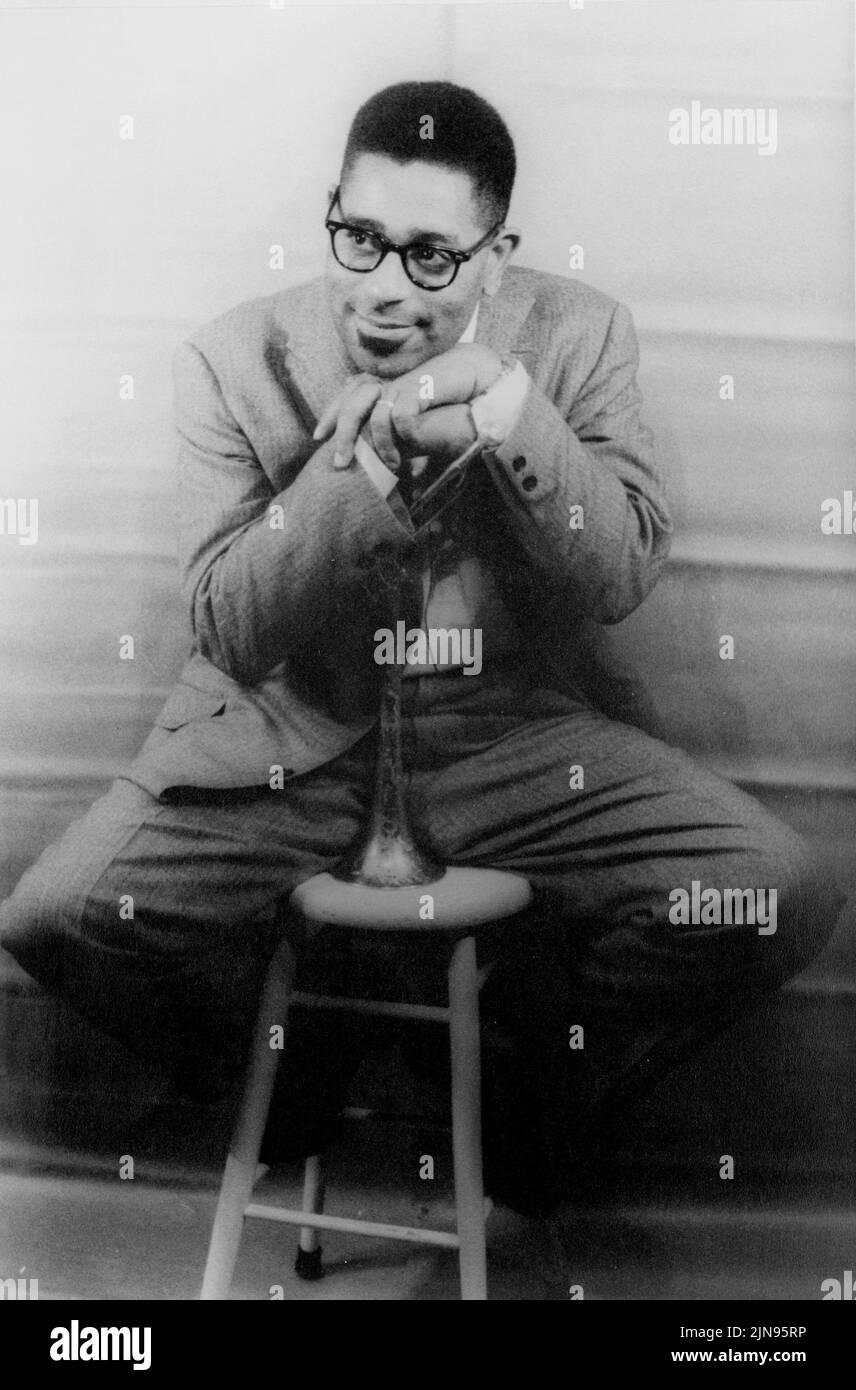 USA -- 02 décembre 1955 -- Portrait du musicien de jazz Dizzy Gillespie ( John Birks 1917-1993 ) -- Photo par Carl Van Vechten/Atlas Photo Archive Banque D'Images