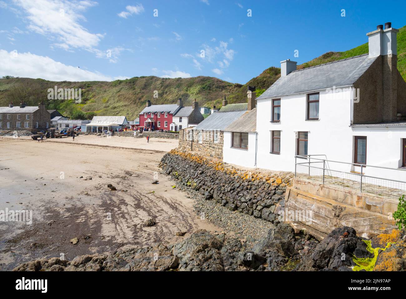 Le pittoresque village de pêcheurs de Porthdinllaen près de Morfa Nefyn, péninsule de Lleyn, au nord du pays de Galles. Banque D'Images