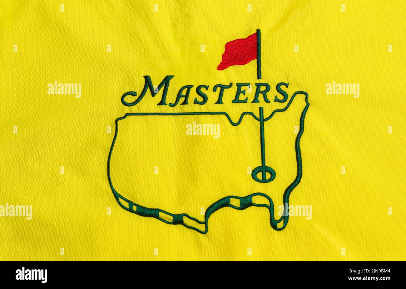 DRAPEAU DE golf US Masters Banque D'Images