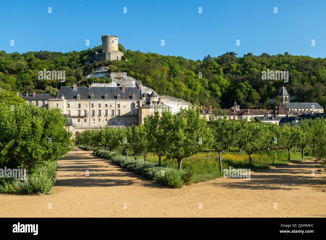 France, Val d'Oise, Parc naturel régional du Vexin Francais, la Roche Guyon, étiqueté les plus Beaux villages de France (les plus beaux villages de F Banque D'Images