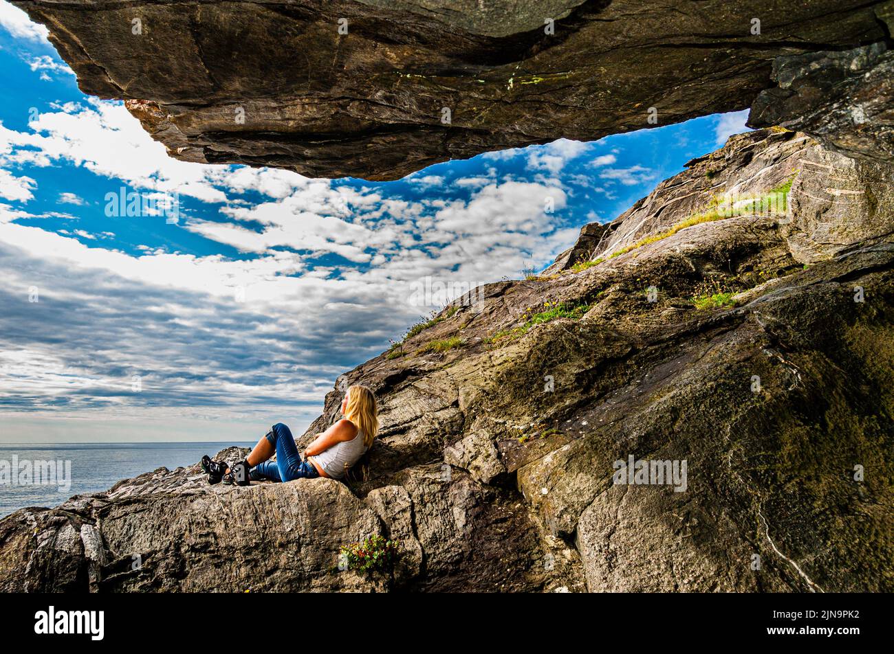 Golten, Sotra sur la côte ouest de la Norvège Banque D'Images