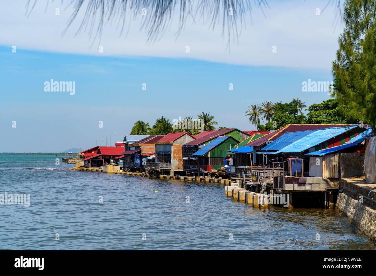 Cambodge. La station balnéaire de Kep. Province de Krong Kep. Marché du crabe Banque D'Images