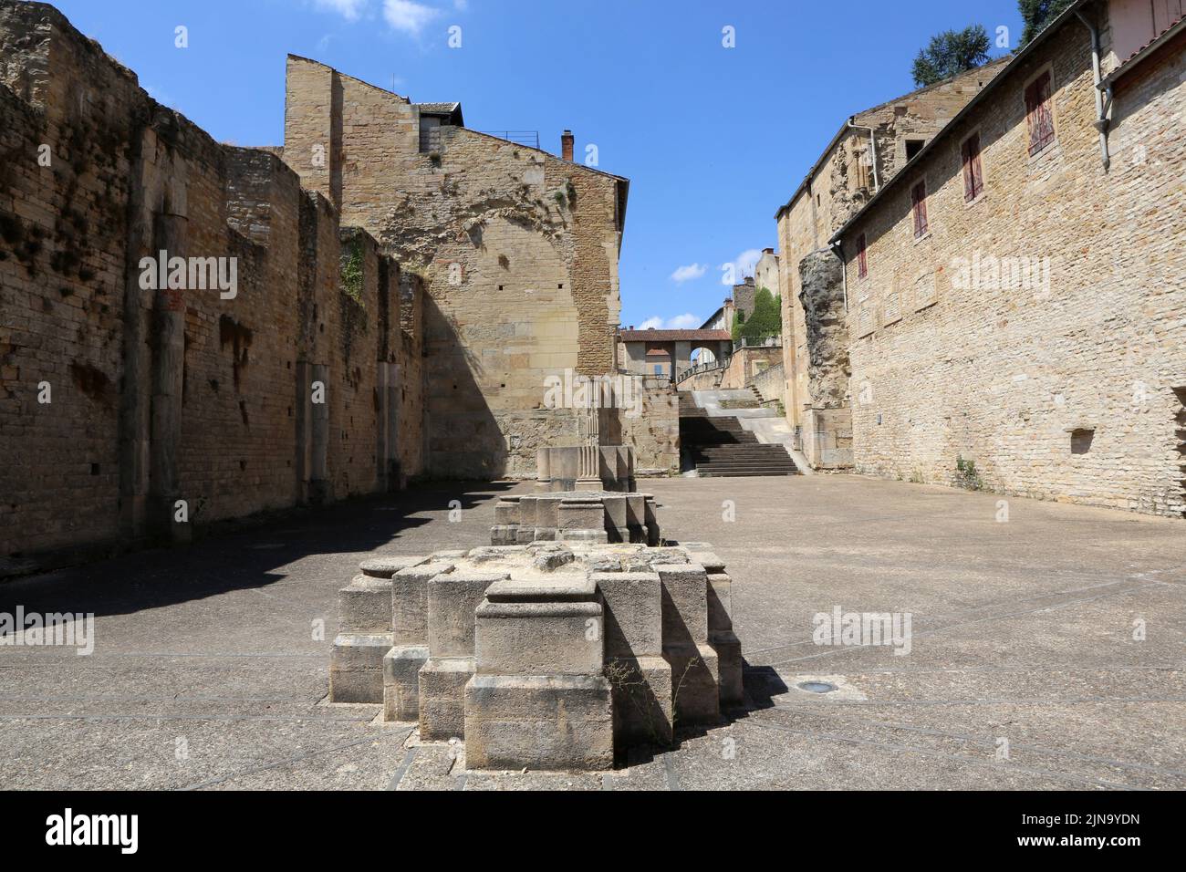 Avantnef Piliers cannelés et piliers. Vestiges. Portes d'Honneur