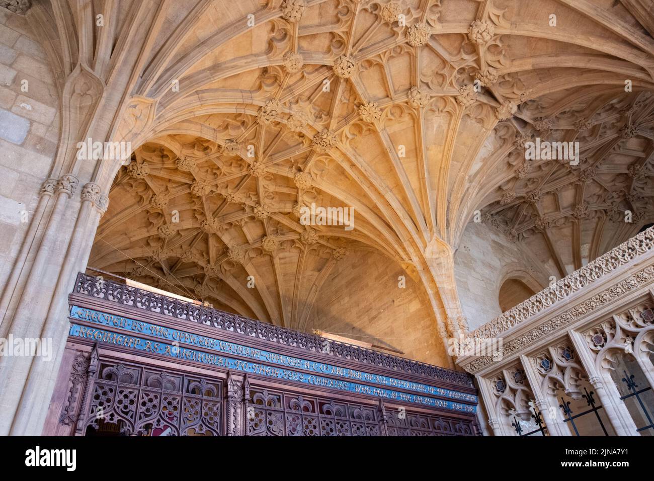 Intérieur de l'abbaye de Sherborne, Dorset Banque D'Images
