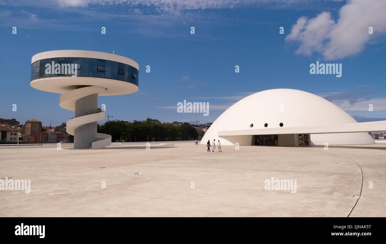 Centre Culturel International Oscar Niemeyer, Aviles, Asturias, Espagne Banque D'Images