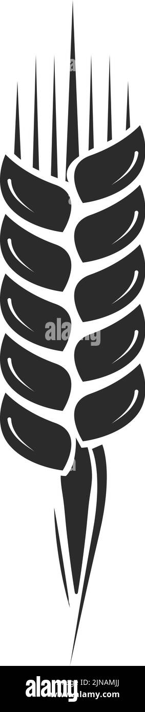 Icône grain. Symbole de récolte agricole. Signe d'oreille de blé Illustration de Vecteur