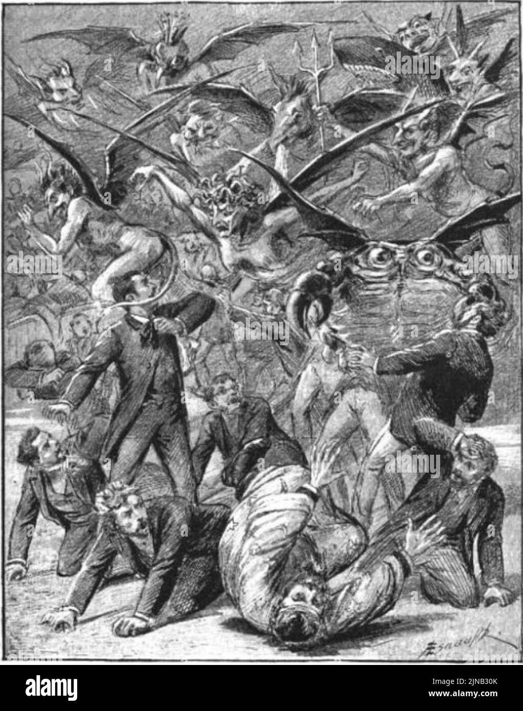Taxil, Hacks, le Diable au XIXème siècle, p617 Banque D'Images