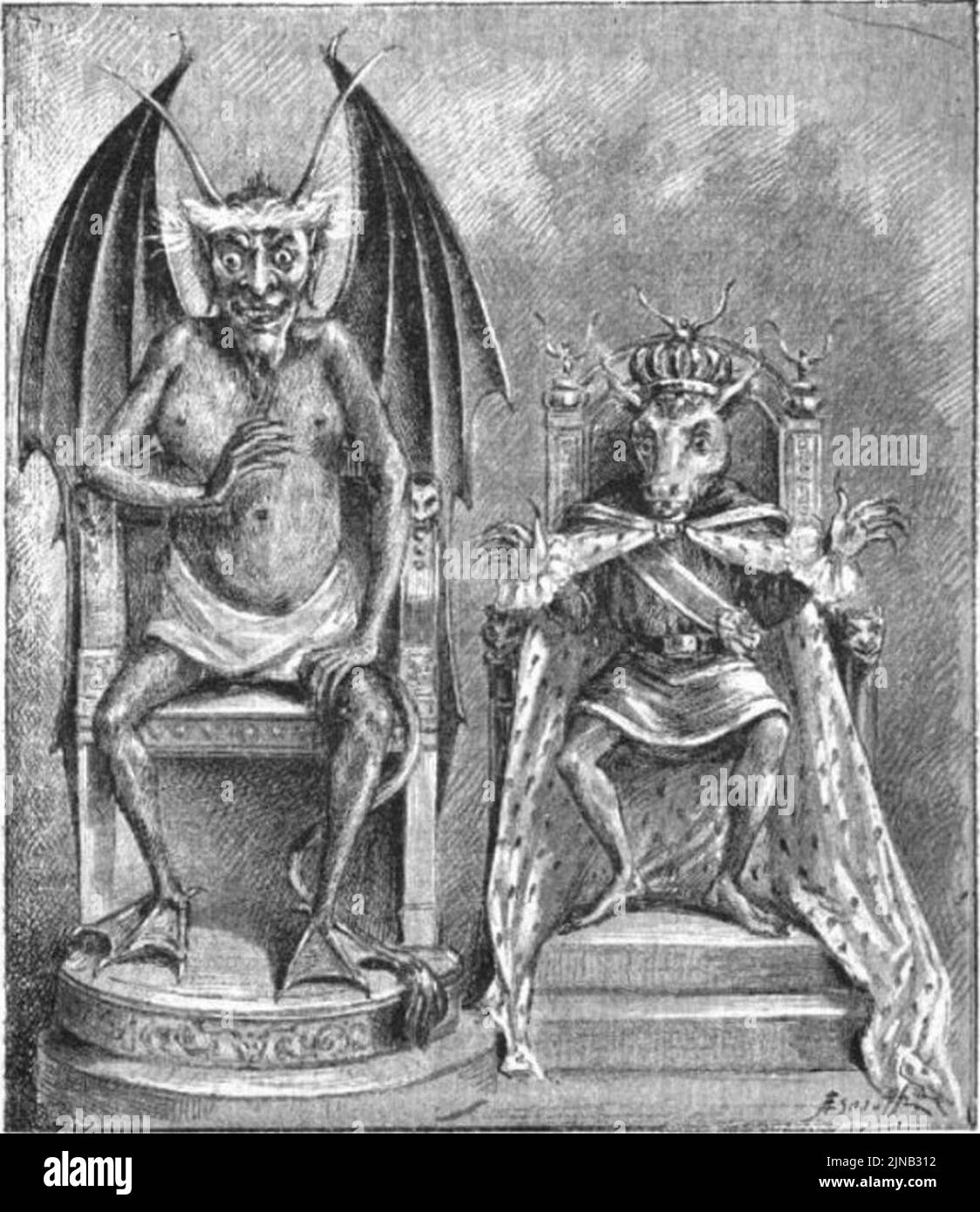 Taxil, Hacks, le Diable au XIXème siècle, p849 Banque D'Images