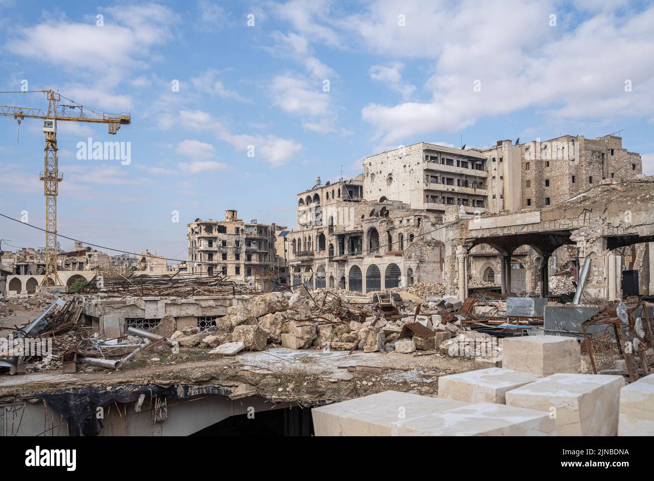 À l'intérieur du Souk d'Alep, dans la vieille ville d'Alep, en Syrie Banque D'Images