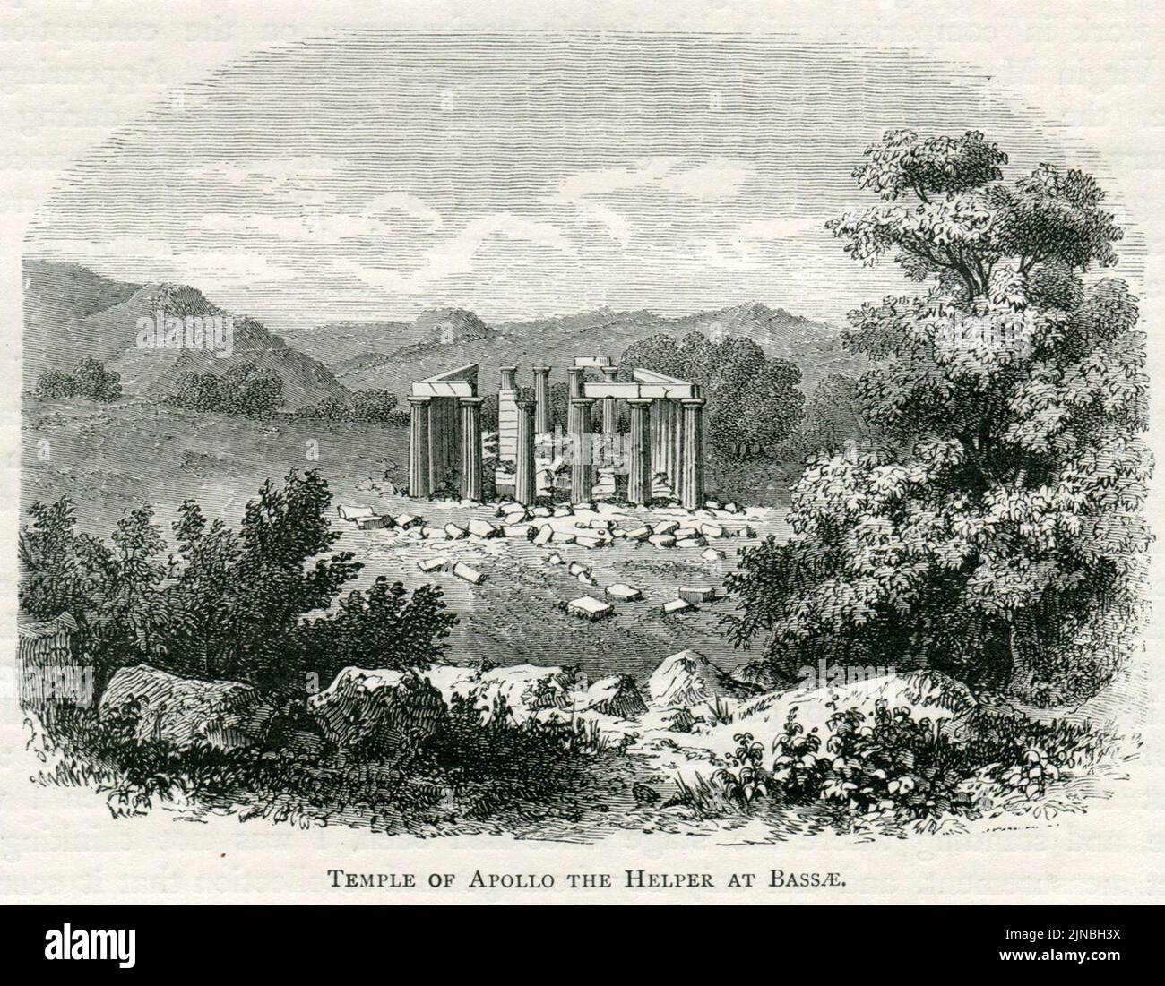 Temple d'Apollon le Helper à Bassae - Mahaffy John Pentland - 1890 Banque D'Images