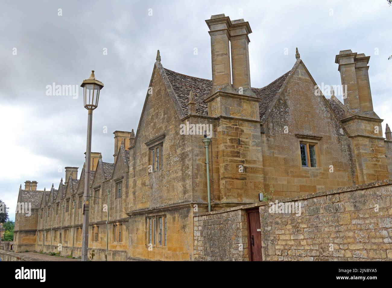 Church Street architecture, Chipping Campden, Cotswolds, Gloucestershire, Angleterre, ROYAUME-UNI, GL55 6AT Banque D'Images