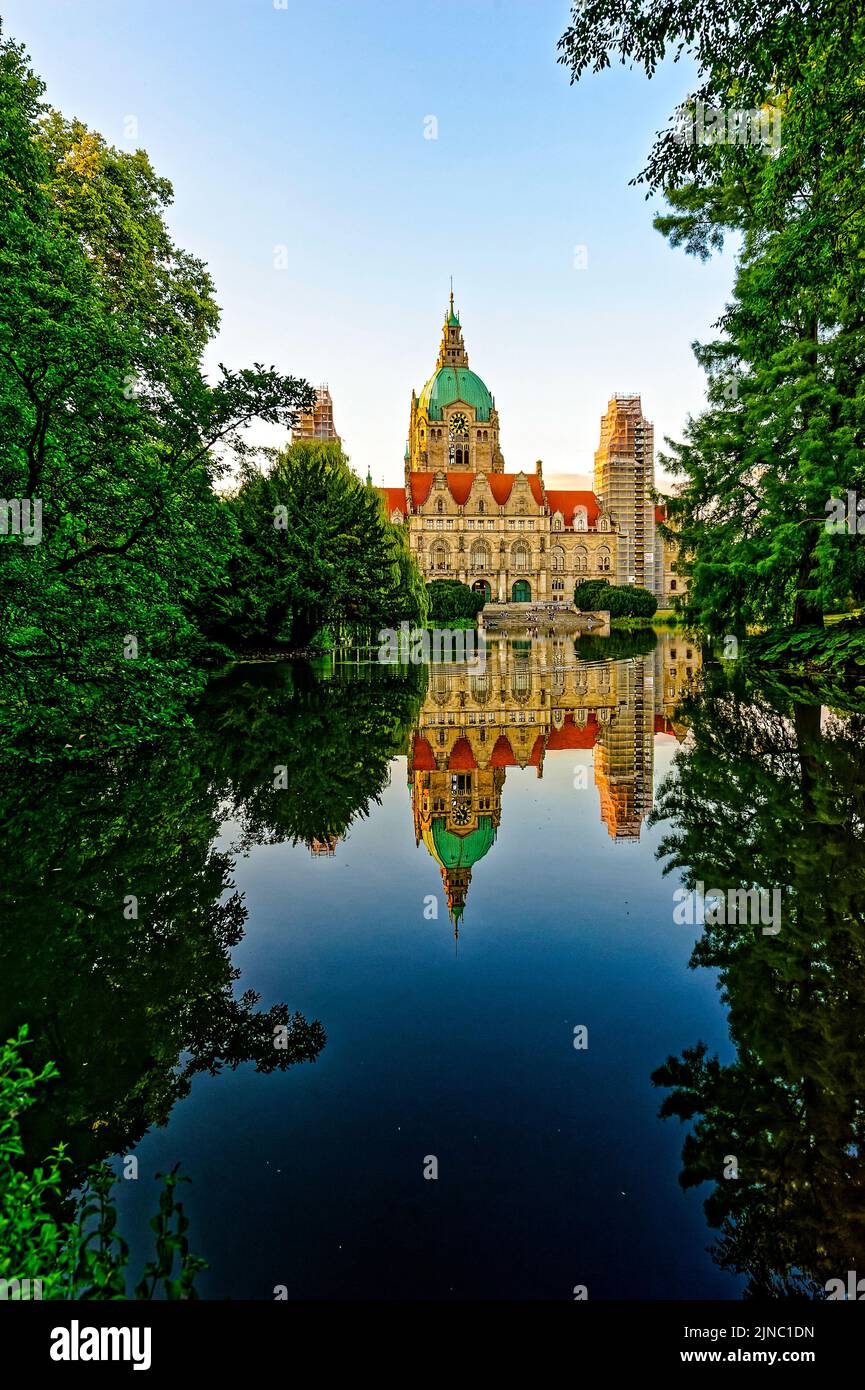 Neues Rathaus Hanovre. Allemagne. Banque D'Images