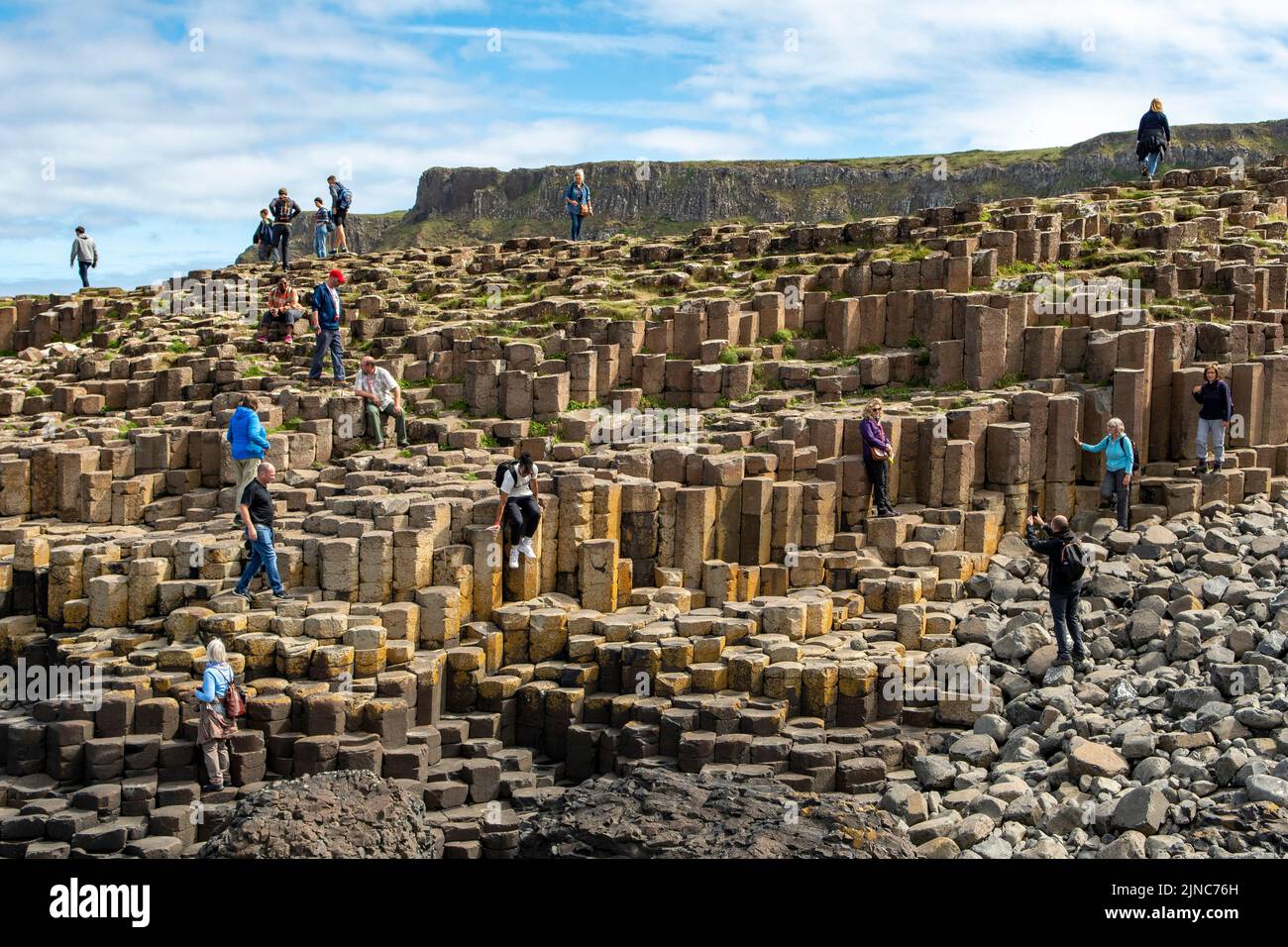 Giant's Causeway, près de Bushmills, Antrim, Irlande du Nord Banque D'Images