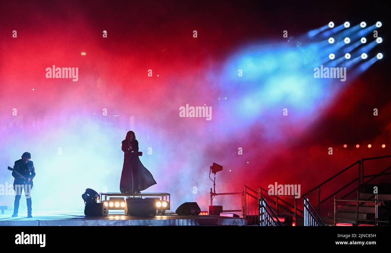 Birmingham, Royaume-Uni. , . Cérémonie de clôture Sabbat Noir pendant les Jeux du Commonwealth 2022 à Birmingham, Angleterre (Karl W Newton /SPP) crédit: SPP Sport Press photo. /Alamy Live News Banque D'Images