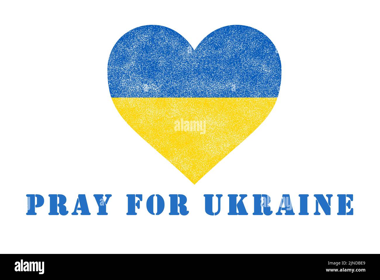 Ukraine drapeau amour forme coeur emblème drapeau national couleur prier pour l'Ukraine Banque D'Images
