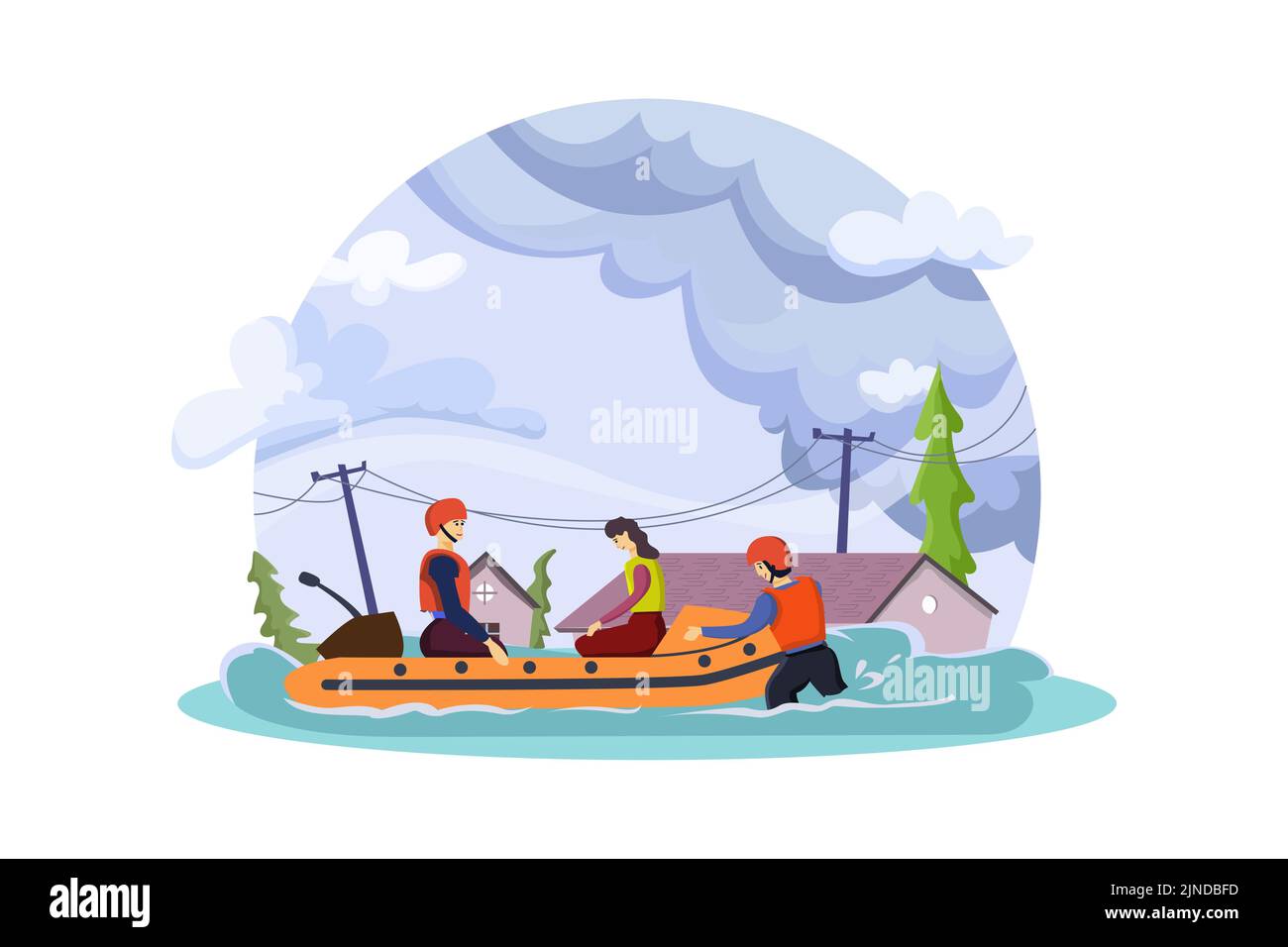 Catastrophes naturelles Illustration concept. Illustration plate isolée sur fond blanc Illustration de Vecteur