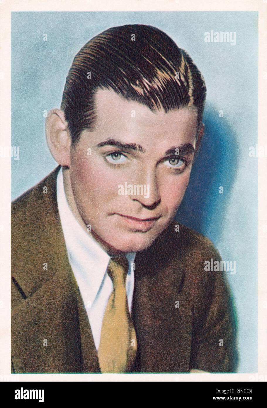 Acteur Clark Gable sur une carte de cigarette vintage de Reszke. Banque D'Images